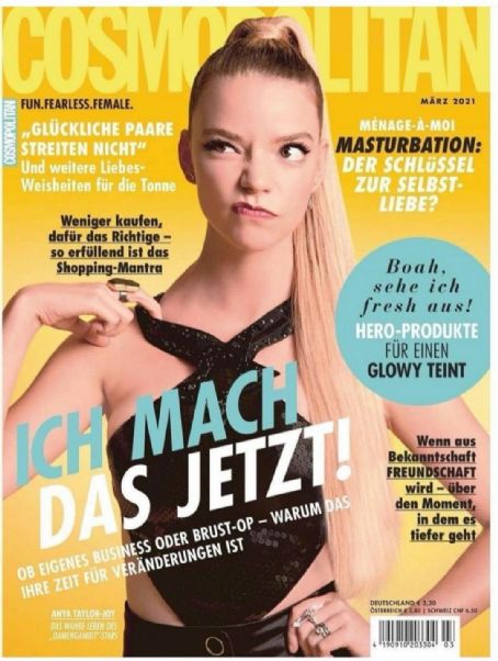 COSMOPOLITAN GERMANY magazine side cover  March 2021