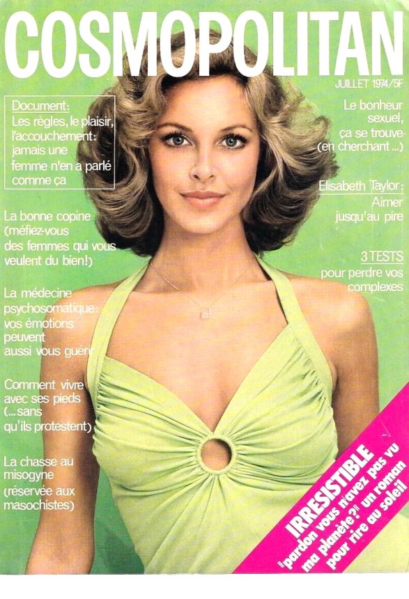 COSMOPOLITAN FRANCE magazine side cover  July 1974