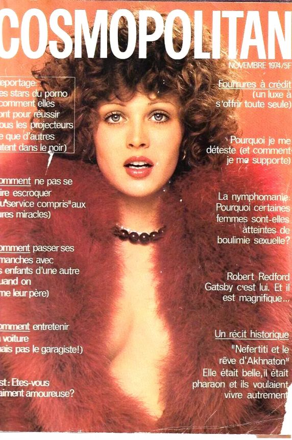 COSMOPOLITAN FRANCE magazine side cover  November 1974