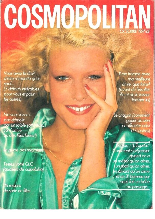 COSMOPOLITAN FRANCE magazine side cover  October 1977