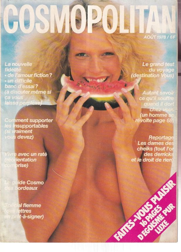 COSMOPOLITAN FRANCE magazine side cover  August 1978