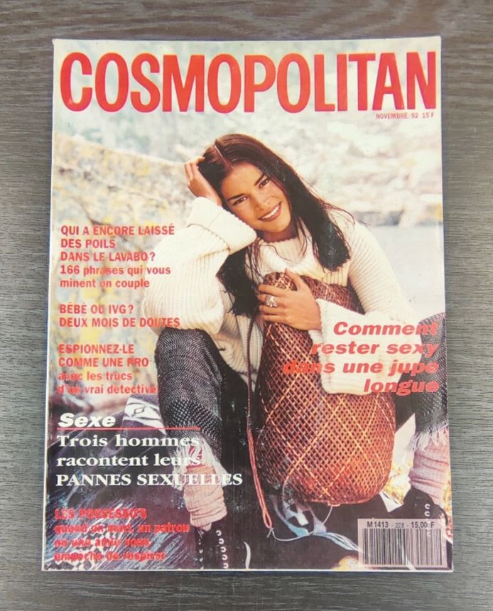 COSMOPOLITAN FRANCE magazine side cover  November 1992