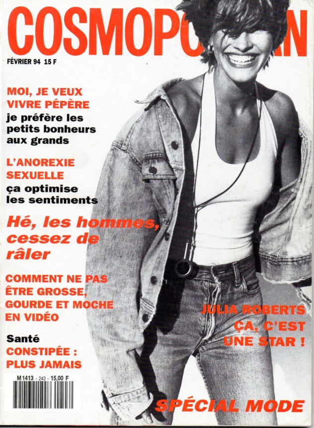COSMOPOLITAN FRANCE magazine side cover  February 1994
