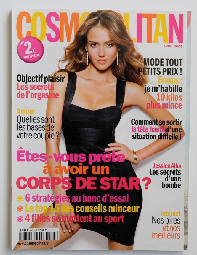 COSMOPOLITAN FRANCE magazine side cover  April 2009