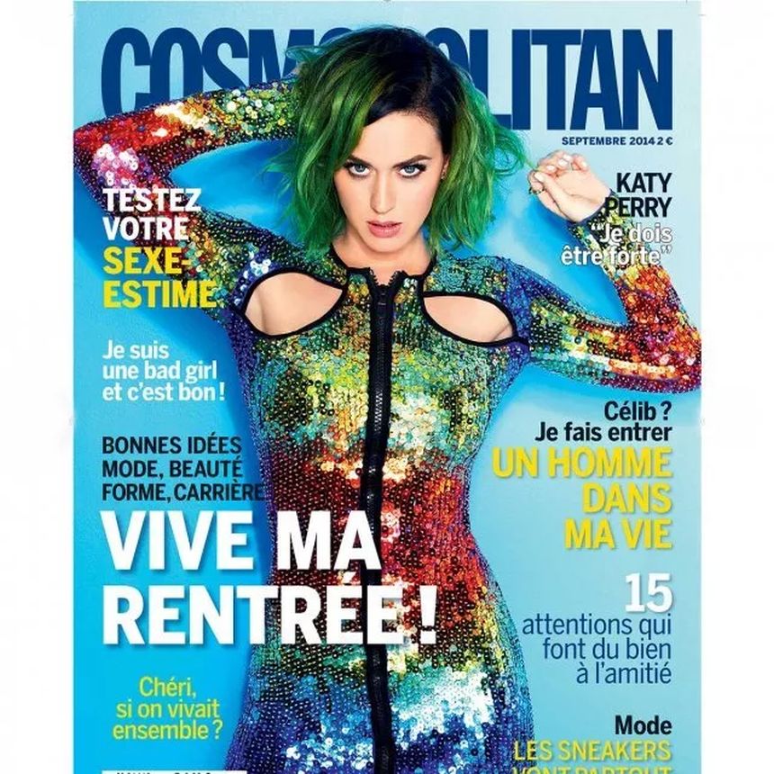 COSMOPOLITAN FRANCE magazine side cover  September 2014