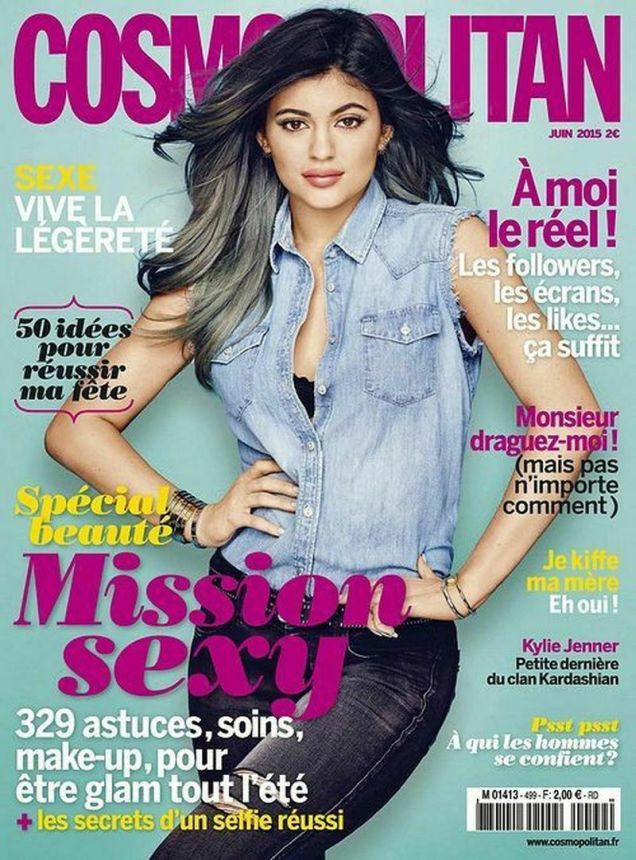 COSMOPOLITAN FRANCE magazine side cover  June 2015