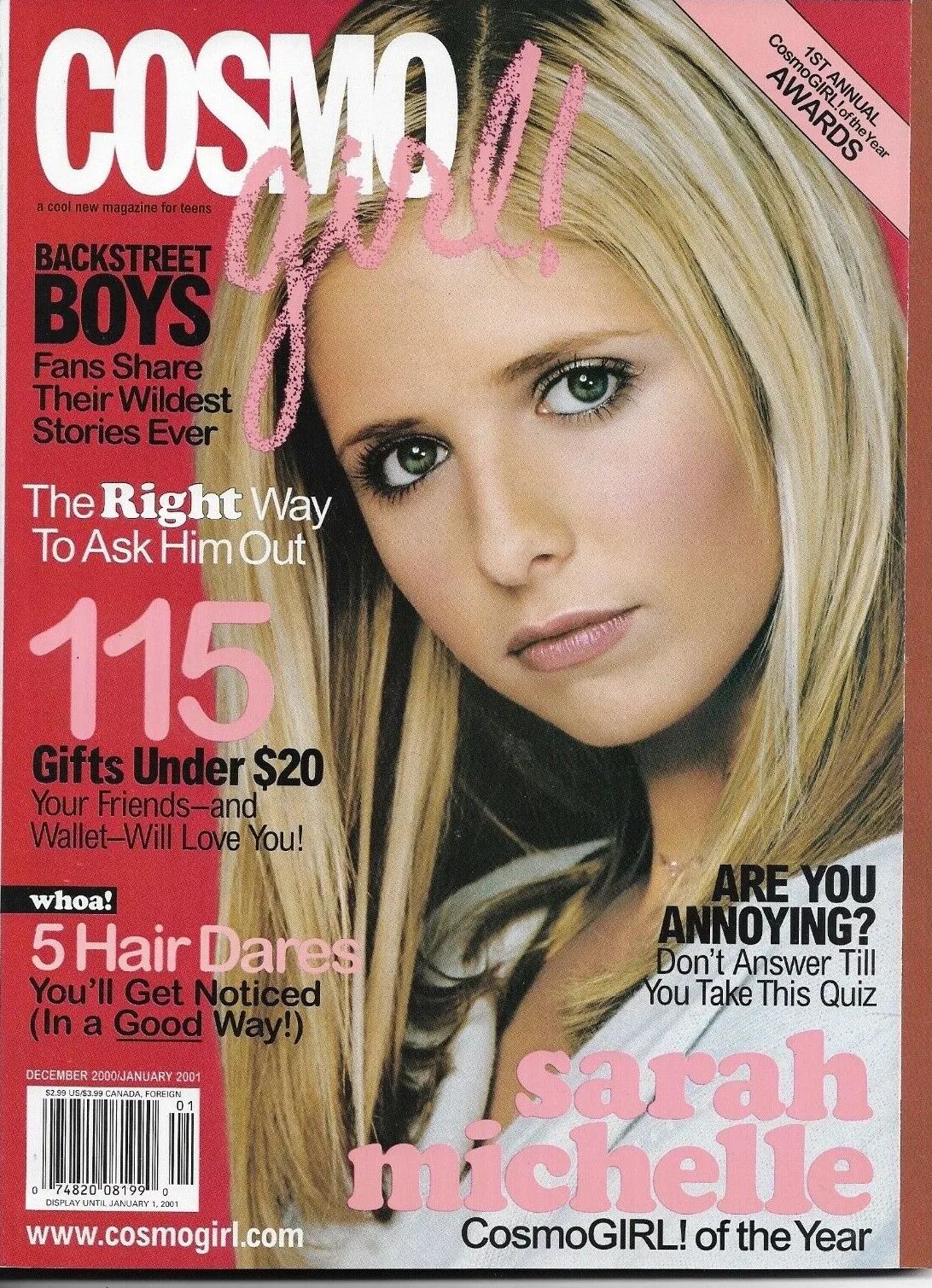 COSMO GIRL USA magazine side cover  December 2000/ January 2001 