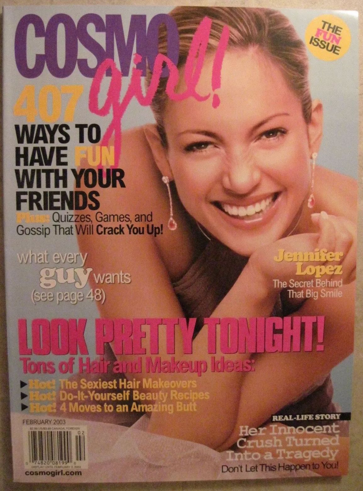 COSMO GIRL USA magazine side cover  February 2003