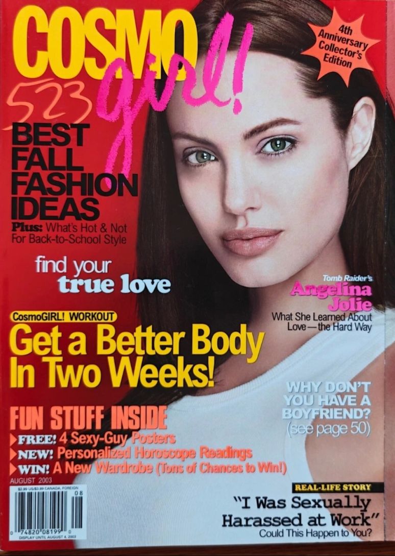 COSMO GIRL USA magazine side cover  August 2003