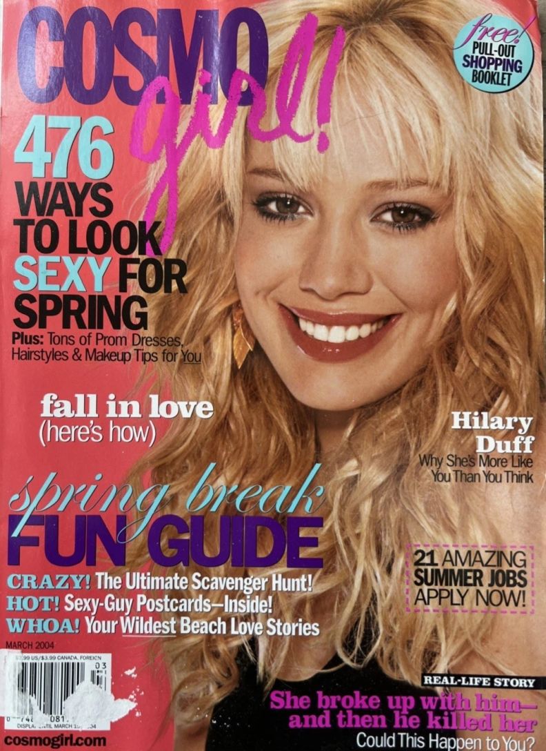 COSMO GIRL USA magazine side cover  March 2004
