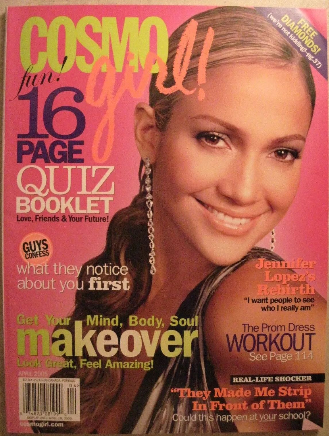 COSMO GIRL USA magazine side cover  April 2005