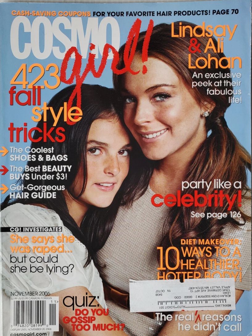 COSMO GIRL USA magazine side cover  November 2006