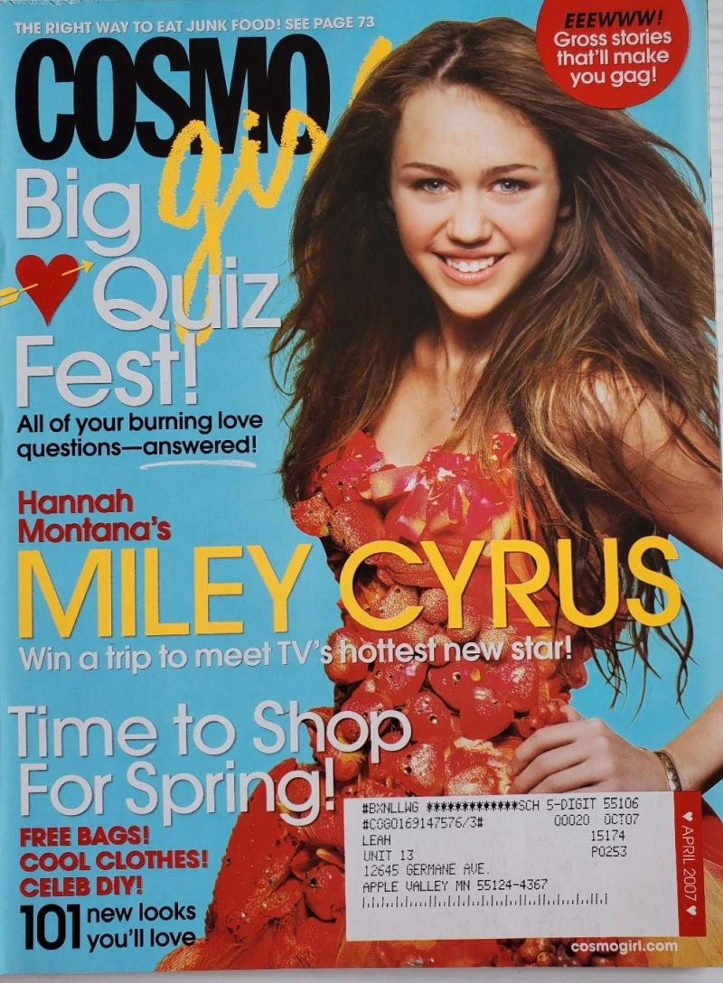 COSMO GIRL USA magazine side cover  April 2007