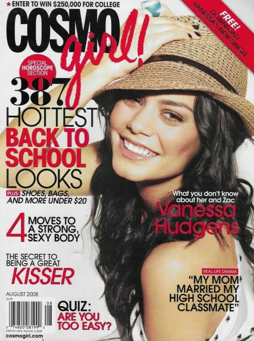 COSMO GIRL USA magazine side cover  August 2008