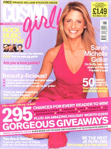 COSMO GIRL UK magazine side cover  November 2001