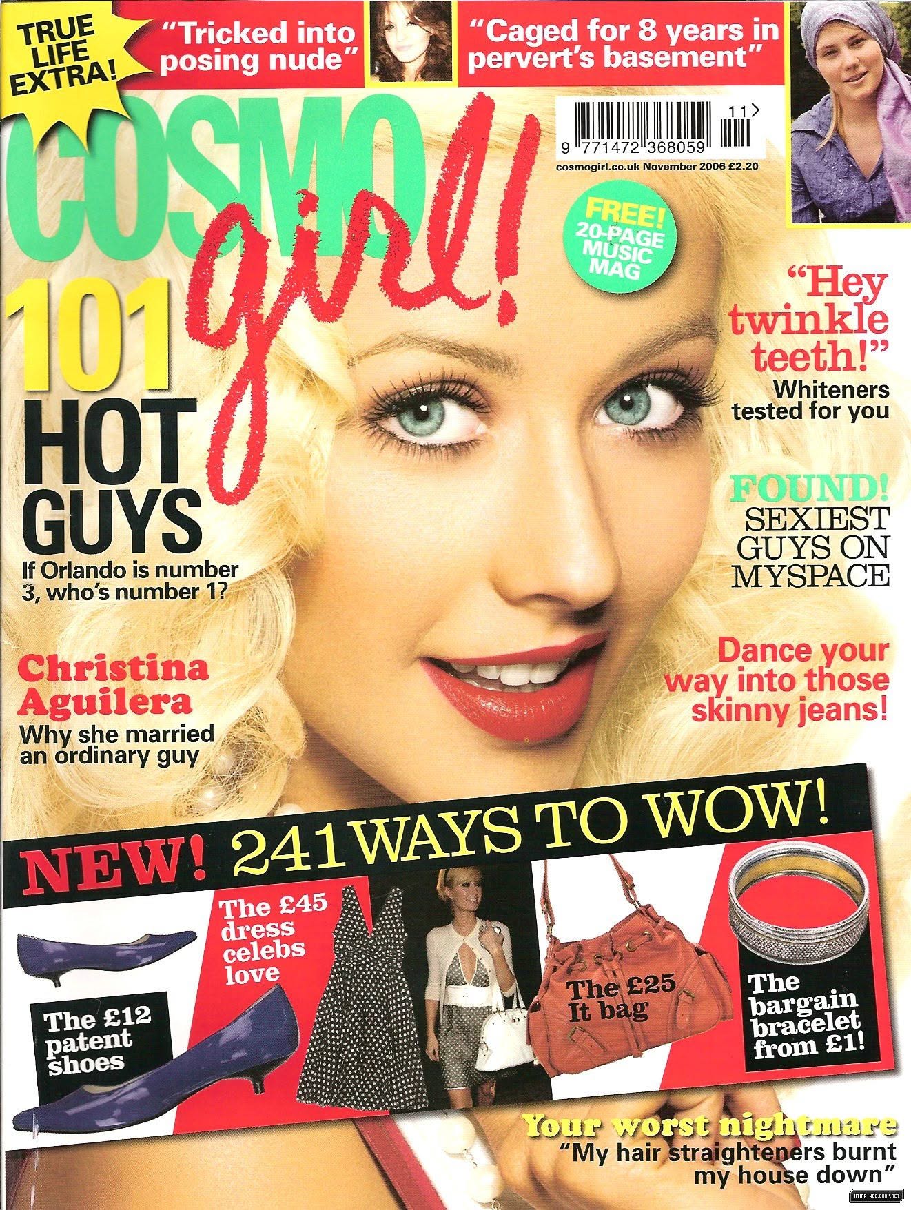 COSMO GIRL UK magazine side cover  November 2006