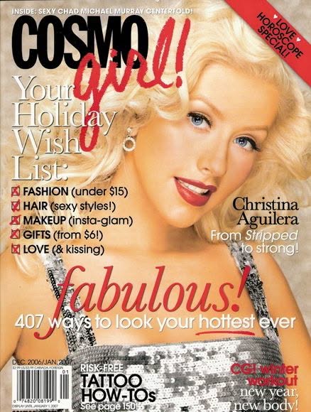 COSMO GIRL USA magazine side cover  December 2006