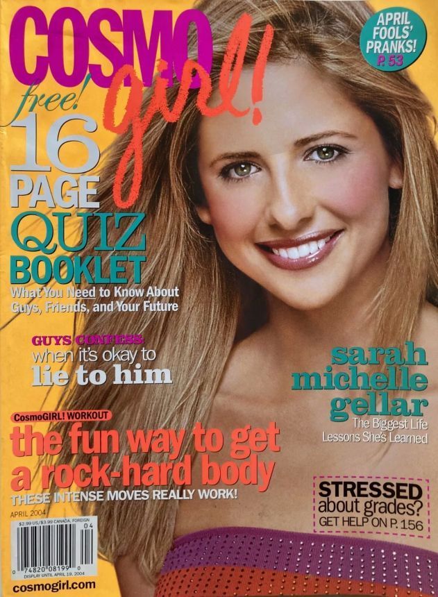 COSMO GIRL USA magazine side cover  April 2004