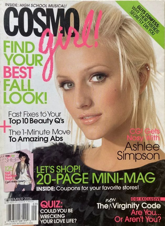 COSMO GIRL USA magazine side cover  September 2006