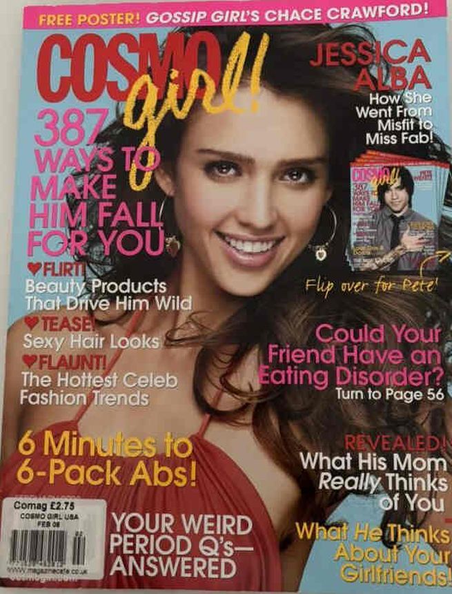 COSMO GIRL USA magazine side cover  February 2008