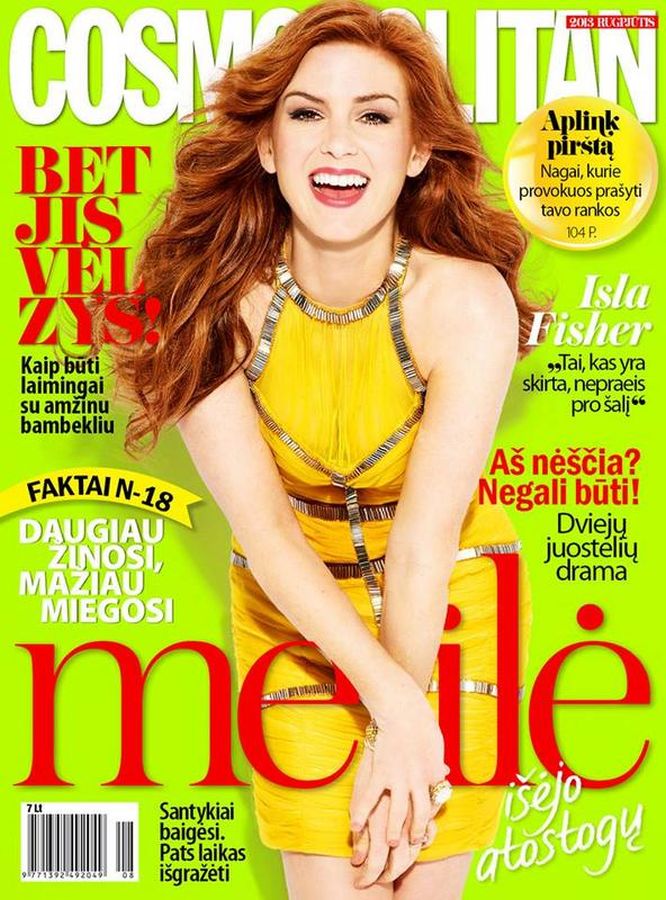 COSMOPOLITAN LITHUANIA magazine side cover  August 2013