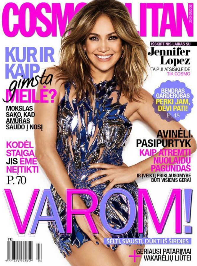 COSMOPOLITAN LITHUANIA magazine side cover  December 2013
