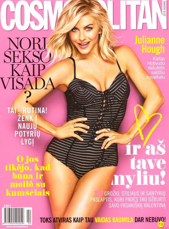 COSMOPOLITAN LITHUANIA magazine side cover  February 2016