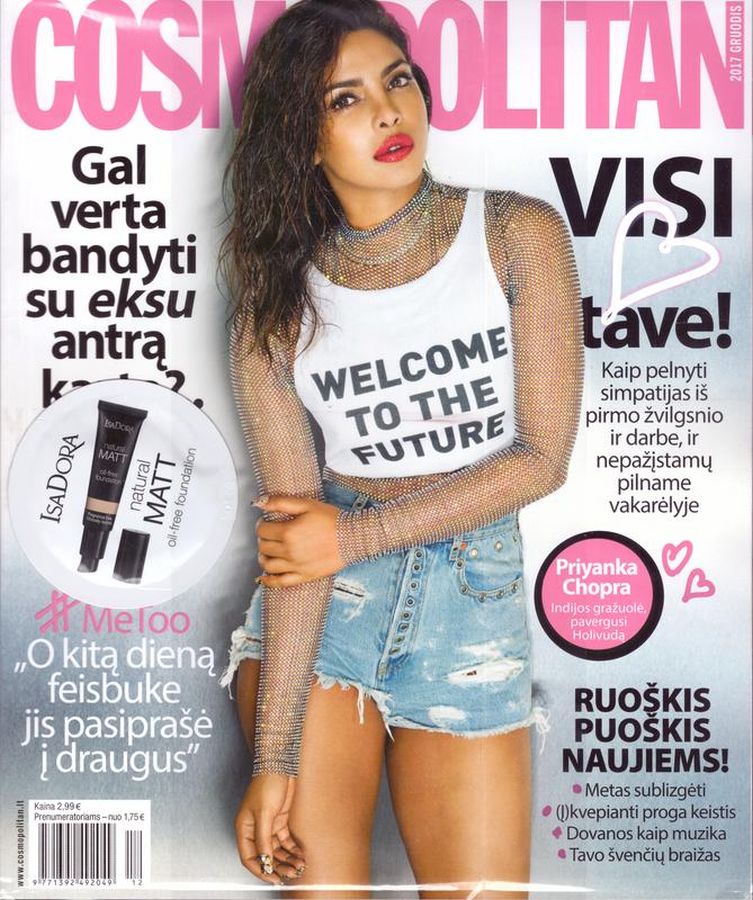 COSMOPOLITAN LITHUANIA magazine side cover  December 2017