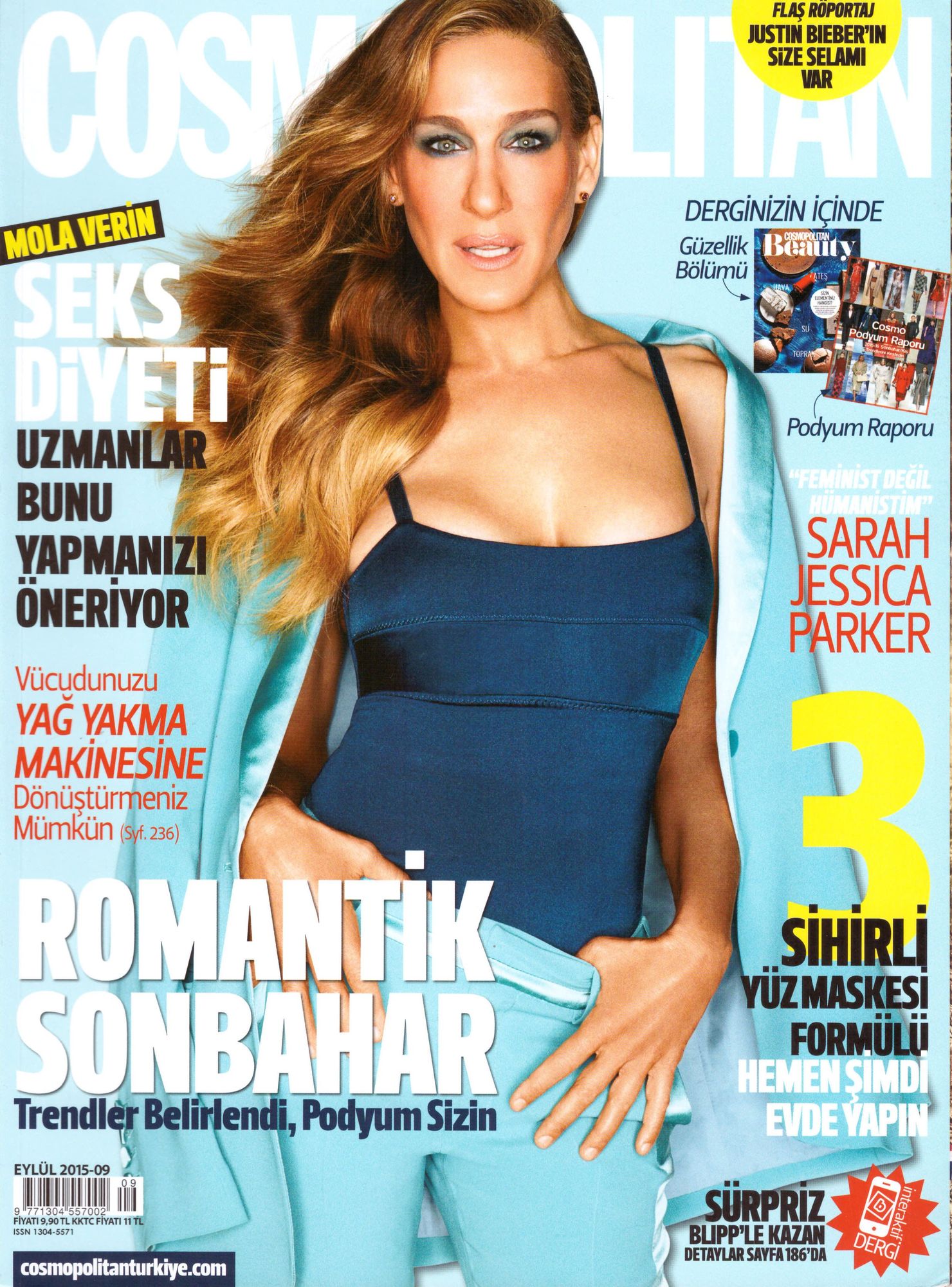 COSMOPOLITAN TURKEY magazine side cover  August 2015