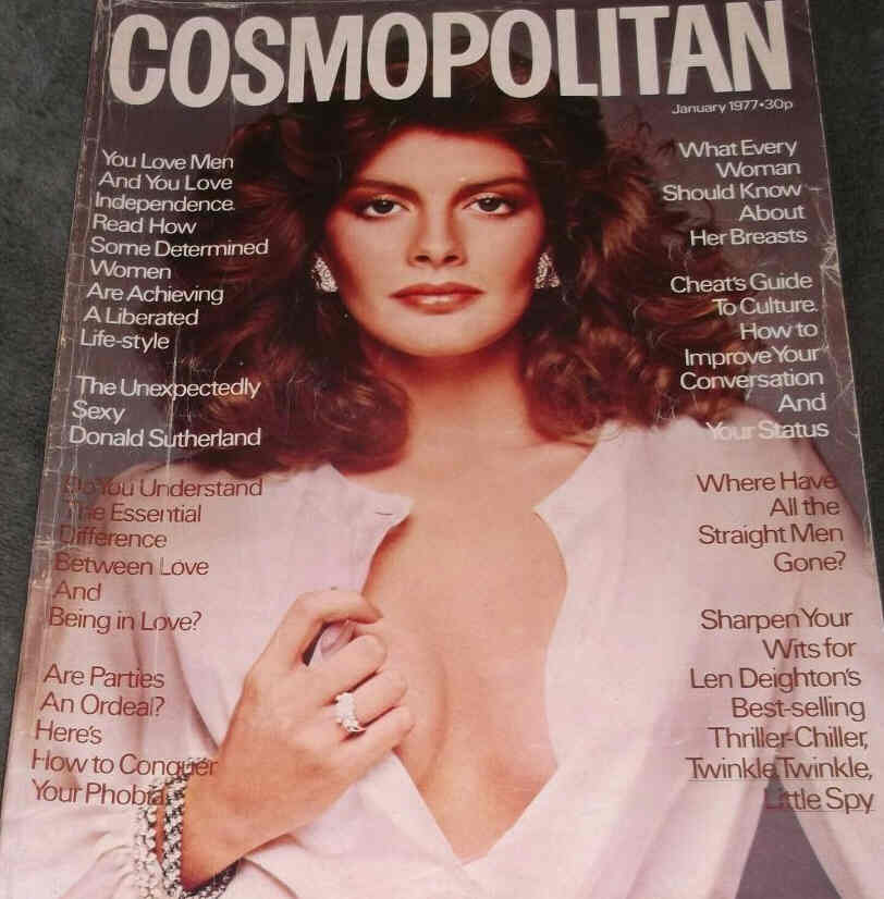 COSMOPOLITAN UK magazine side cover  January 1977