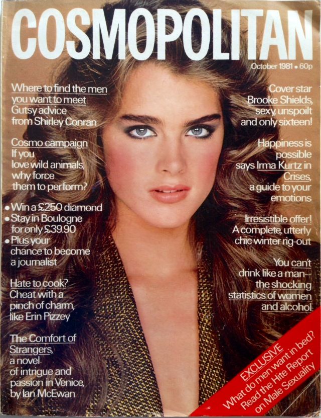 COSMOPOLITAN UK magazine side cover  October 1981
