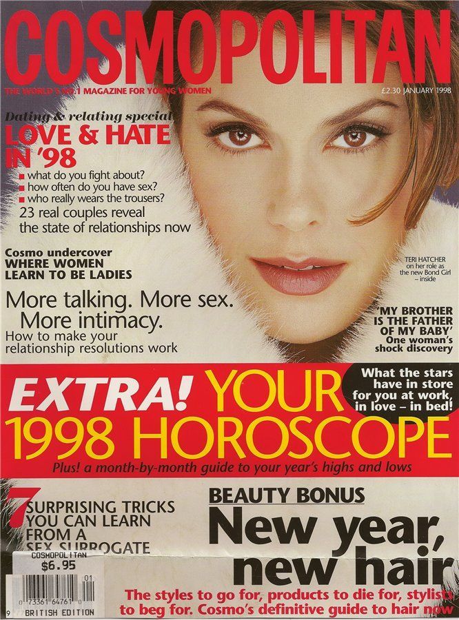 COSMOPOLITAN UK magazine side cover  January 1998