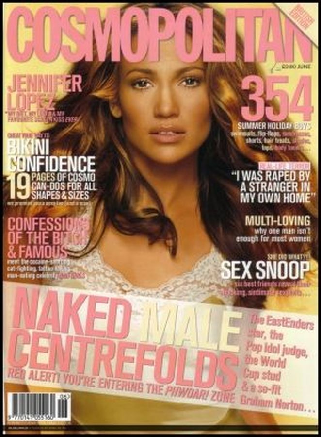 COSMOPOLITAN UK magazine side cover  June 2002