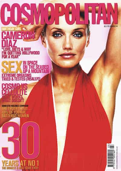COSMOPOLITAN UK magazine side cover  March 2003