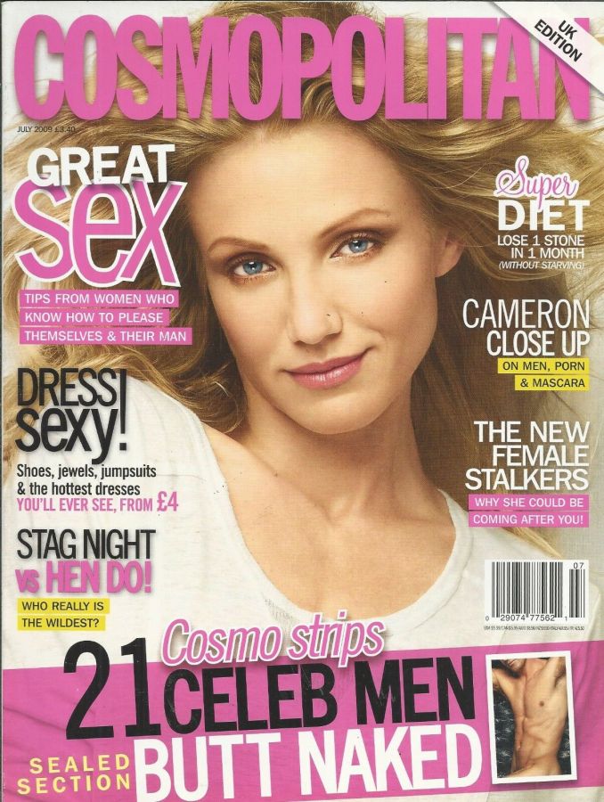 COSMOPOLITAN UK magazine side cover  July 2005