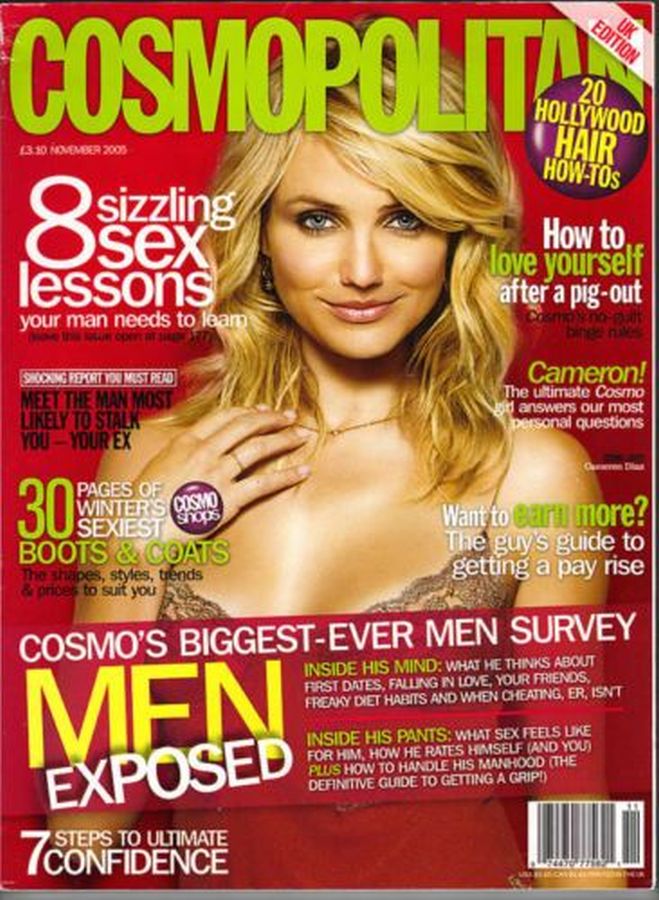 COSMOPOLITAN UK magazine side cover  November 2005