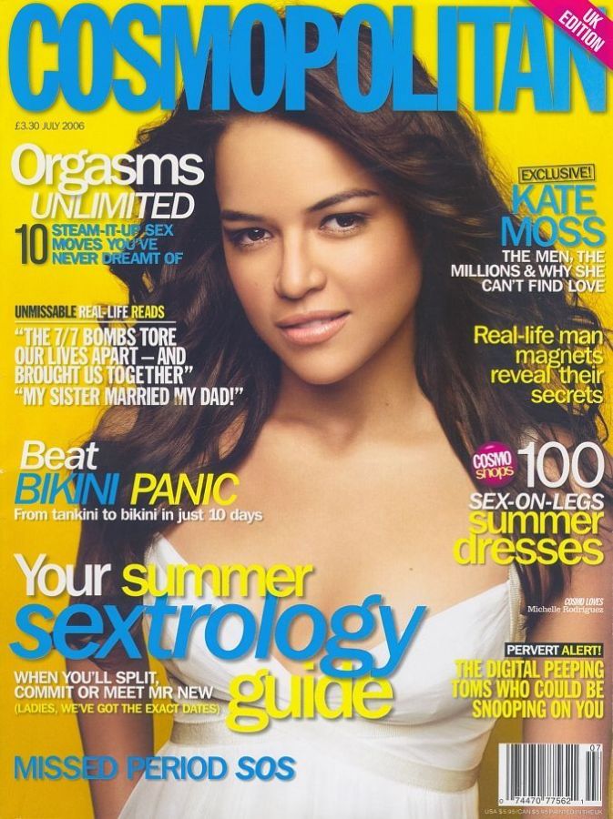 COSMOPOLITAN UK magazine side cover  July 2006