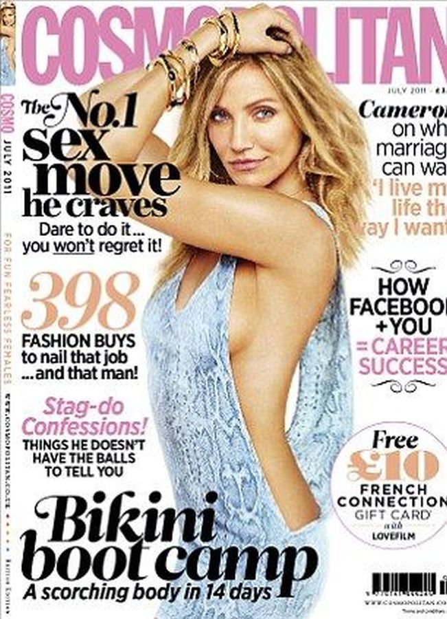 COSMOPOLITAN UK magazine side cover  July 2011