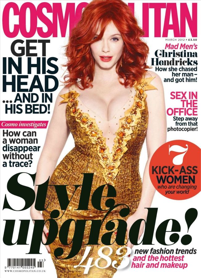 COSMOPOLITAN UK magazine side cover  March 2012