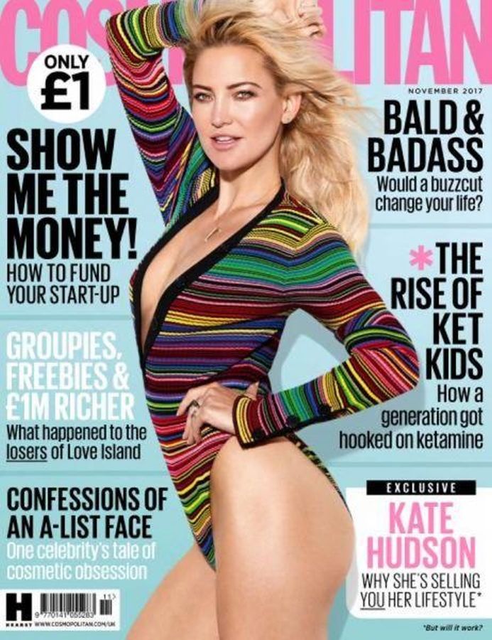 COSMOPOLITAN UK magazine side cover  November 2017
