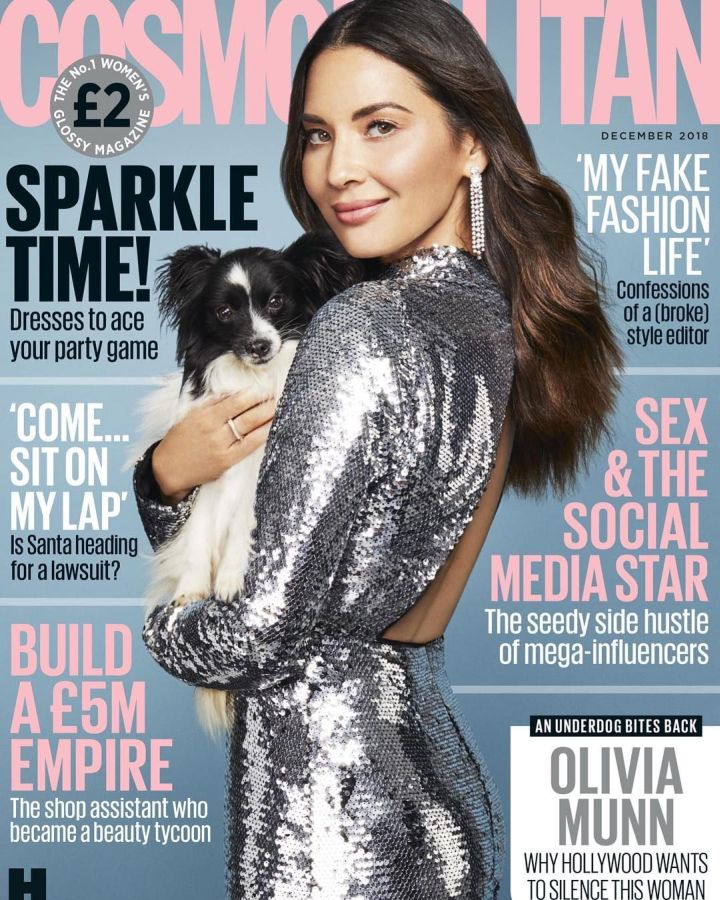 COSMOPOLITAN UK magazine side cover  December 2018