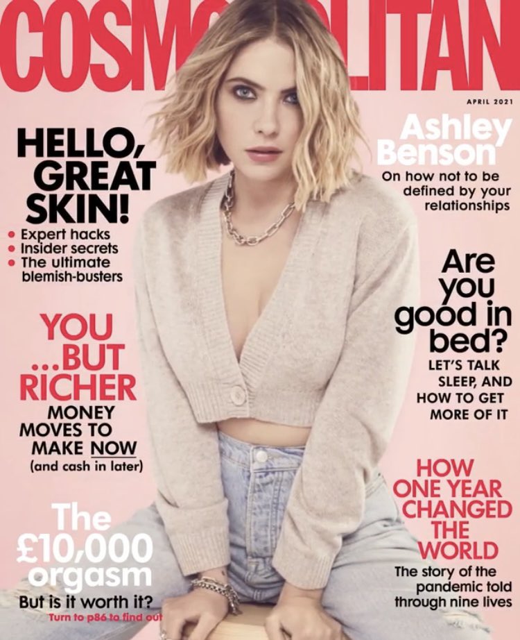 COSMOPOLITAN UK magazine side cover  April 2021