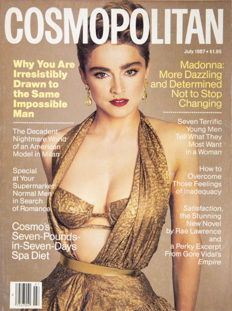 COSMOPOLITAN USA magazine side cover  July 1987