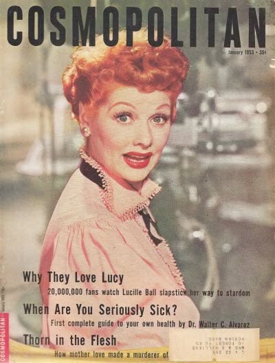 COSMOPOLITAN USA magazine side cover  January 1953