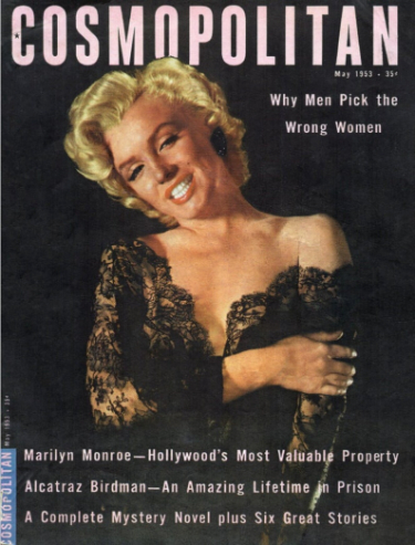COSMOPOLITAN USA magazine side cover  May 1953