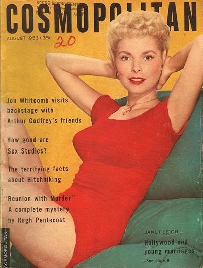 COSMOPOLITAN USA magazine side cover  August 1953