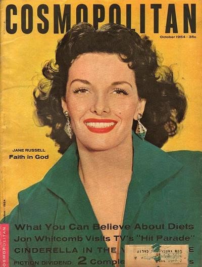 COSMOPOLITAN USA magazine side cover  October 1954