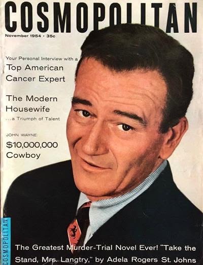COSMOPOLITAN USA magazine side cover  November 1954