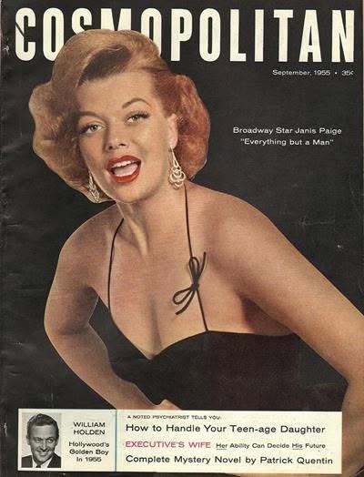 COSMOPOLITAN USA magazine side cover  September 1955