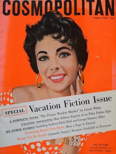 COSMOPOLITAN USA magazine side cover  August 1956